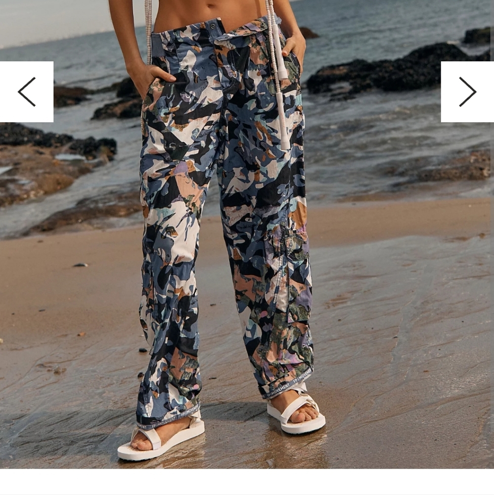 Free People Multicolor Wide Leg Pants